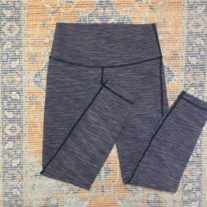 Lululemon Heathered Gray Wunder Under Crop 7/8 Legging Mid Rise 4/6